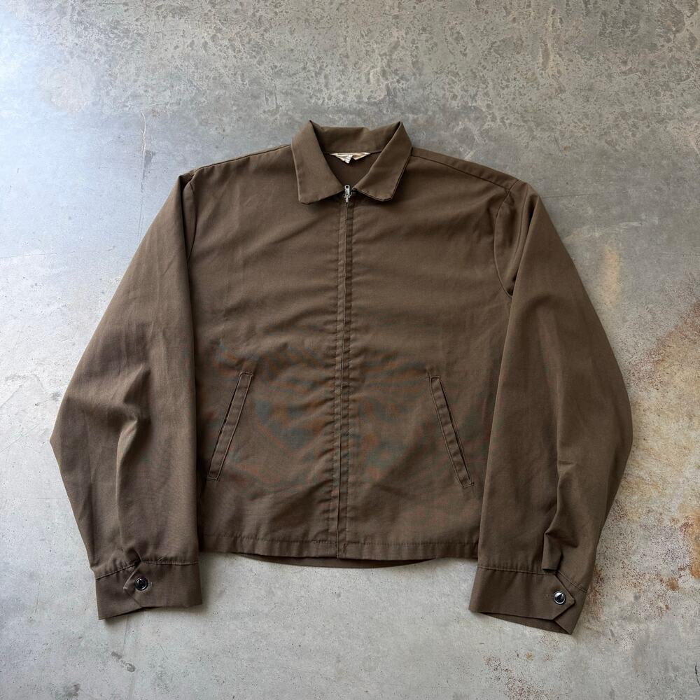 Vintage 60’s 70’s Big Mac Penn-Prest Brown Tonal Zip Up Work Jacket Size Large